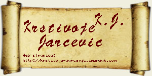 Krstivoje Jarčević vizit kartica